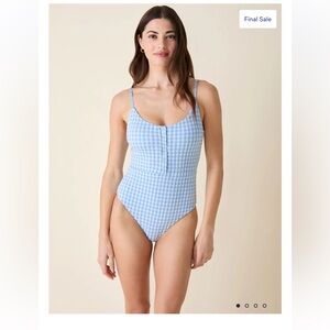 Andie Swim Snap One Piece Gingham print